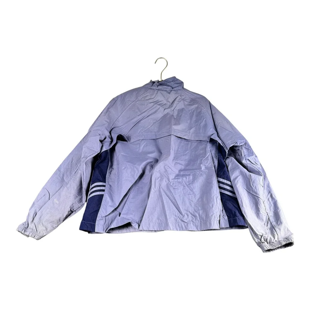 Vintage Adidas Windbreaker Jacket Purple Full Zip Mesh Lined XL 142036  0011‎